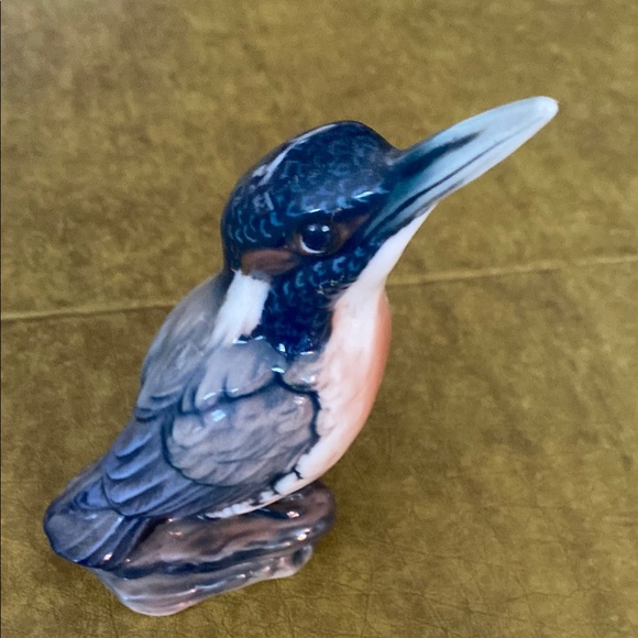 Dahl Jensen vintage king fisher Bird Figurine - Blue and Brown - Picture 2 of 7